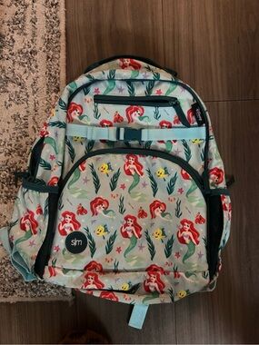 Disney Ariel Mint Green and Red Kids Backpack